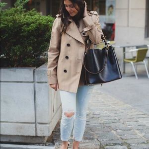 Coach short trench coat-red size xs